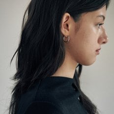 [925 silver] Deux.silver.210 / epais basic earring (21183)