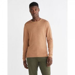 4378396 Calvin Klein Merino Crew Neck Sweater - Caramel Heather