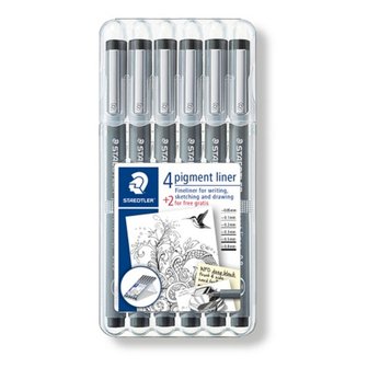 오피스디포 스테들러 피그먼트라이너세트 6본 308SB6P STAEDTLER