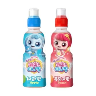  웅진캐치티니핑 사과맛200ml 24개 + 복숭아맛 200ml 24개