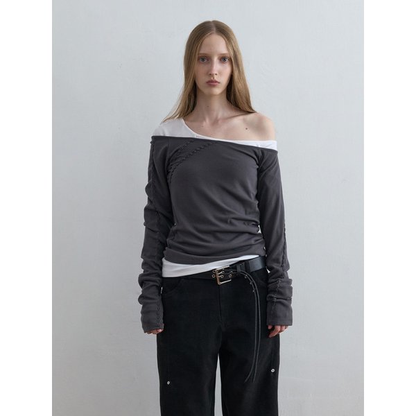 Rope Asymmetric Top Charcoal