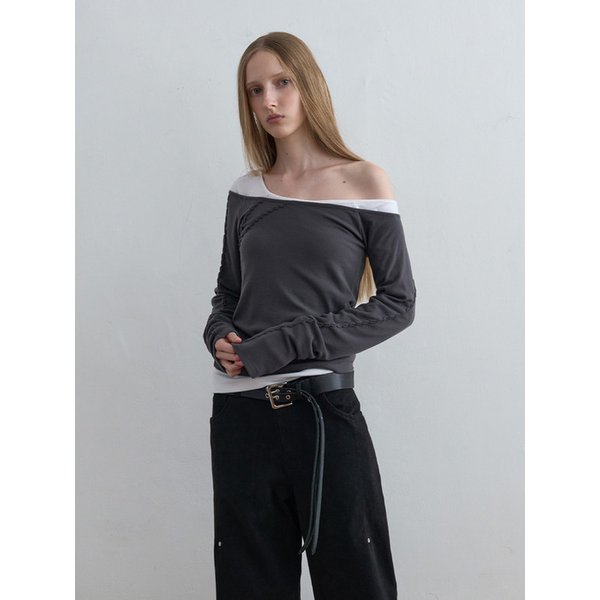 Rope Asymmetric Top Charcoal