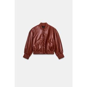 ZARA 자라 어깨 패드 가죽 봄버 자켓 6318 247 701