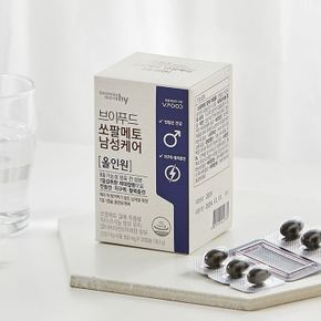 [에치와이] 브이푸드 쏘팔메토 남성케어 올인원(650mg*30) 1개월분