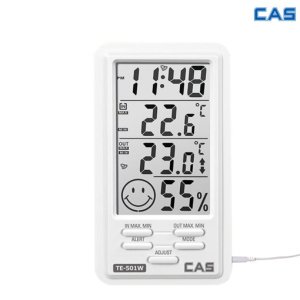 CAS 카스 디지털 온습도계 TE-501W 실내 실외 온도측정 업소용 가정용 센서측정