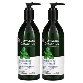 Avalon Hand Body Lotion 아발론 페퍼민트 핸드 바디 로션 340g 2개