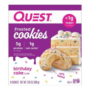 Quest Nutrition 5g 단백질 프로스트 쿠키 - 생일 케이크 - 8ct 프로틴