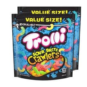 트롤리 사워 브라이트 지렁이 젤리 Trolli Sour Brite Crawlers 816g 2개