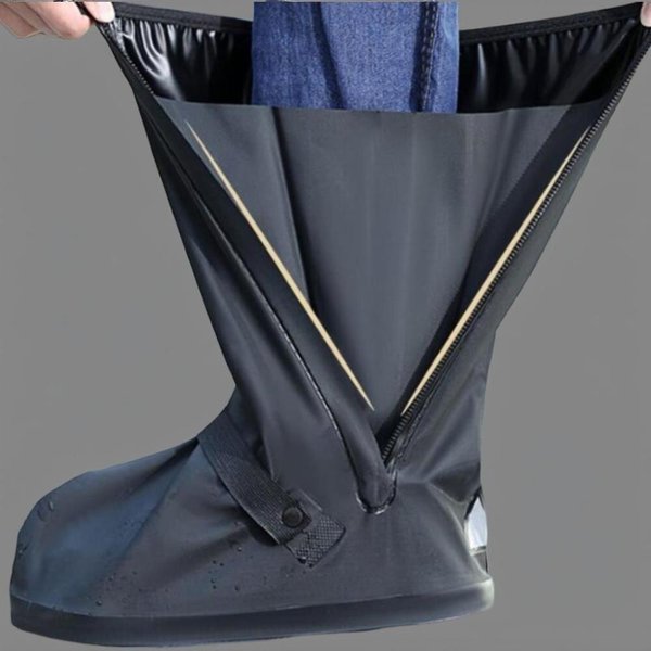 [옷자락] 남녀 공용 방수 지퍼형 미끄럼 방지 장화 풀커버 신발