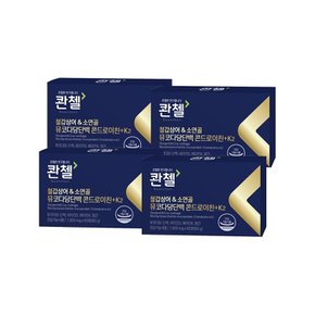 콴첼 철갑상어 소연골 뮤코다당단백 콘드로이친 플러스 K2 (1000mg x60정) x4박스