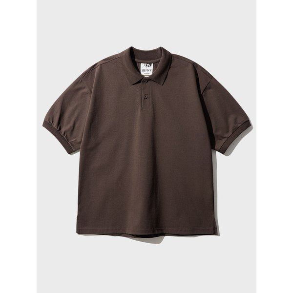 어던트 실켓 카라 반팔 브라운 ISST1568