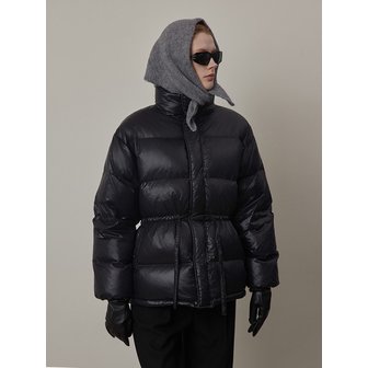 퀸스래빗 [루피타,꼬민지PICK]Middle Drawstring Duck Down Jumper-BLACK