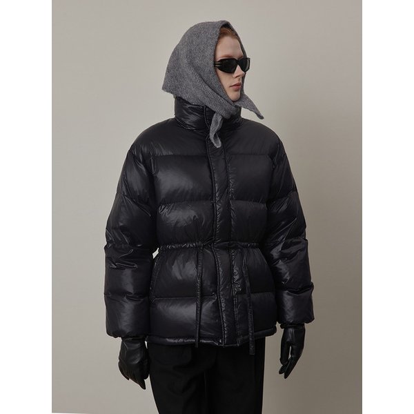 [루피타,꼬민지PICK]Middle Drawstring Duck Down Jumper-BLACK