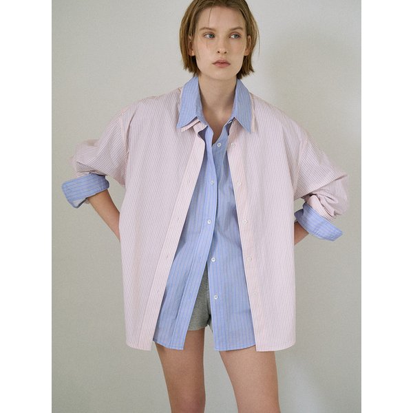 Plain Stripe Shirt_Pink