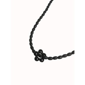 Matte Black & Flower Necklace