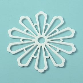 플라워 코스터 실리콘 냄비받침대 컵 그릇(화이트)