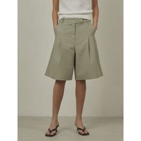 cotton bermuda pants_khaki