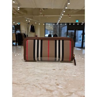 버버리 [부산점] 여성 엘러비 스트라이프 장지갑 8073079