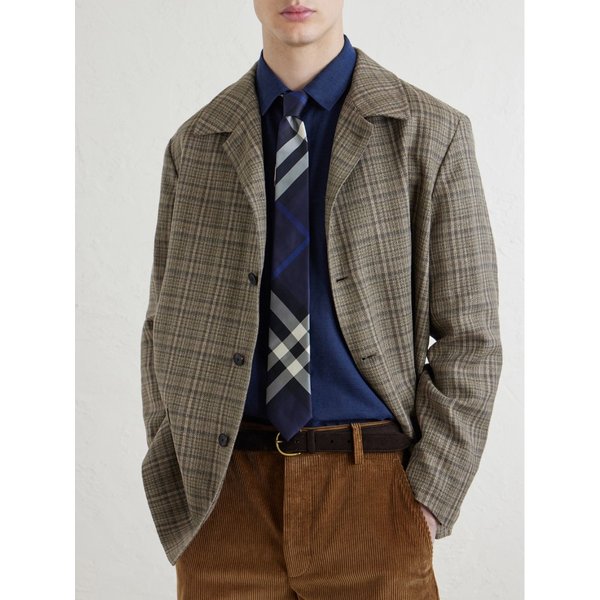 7cm 체크 실크 트윌 넥타이 46376663163042478