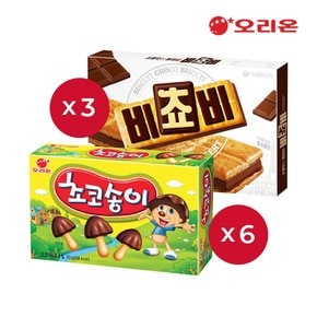 비쵸비(125g) 3개 + 초코송이(50g) 6개