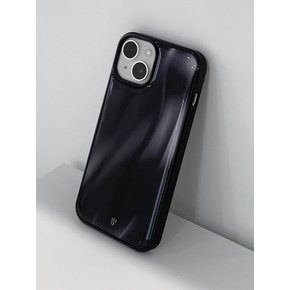 Black wave epoxy phone case