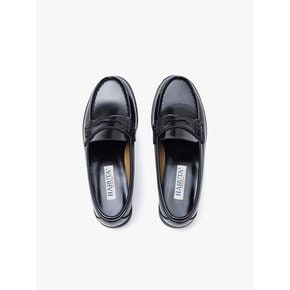 4505-BLACK 여성 와이드 페니 로퍼