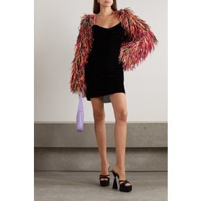 Fringed Raffia And Organza Jacket 오렌지