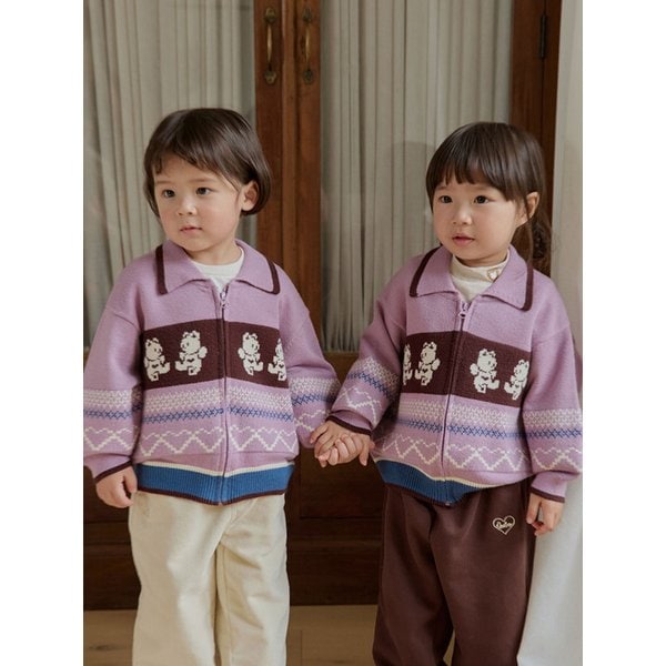 베보 카라 니트집업 (OT25502)