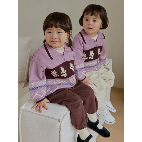 베보 카라 니트집업 (OT25502)