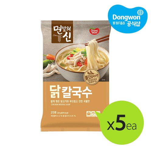 [동원] 면발의신 닭칼국수 234g x5개