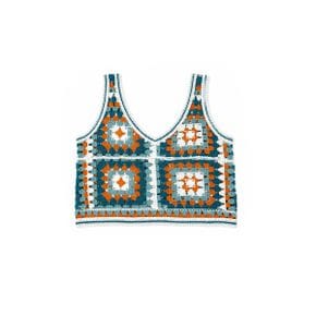 사각 크로셰 크롭 니트 베스트  택가격  59000원 _P428773495
