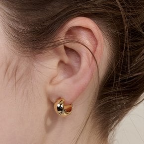 [유시은,한승연 착용]glossy metal hoop earring
