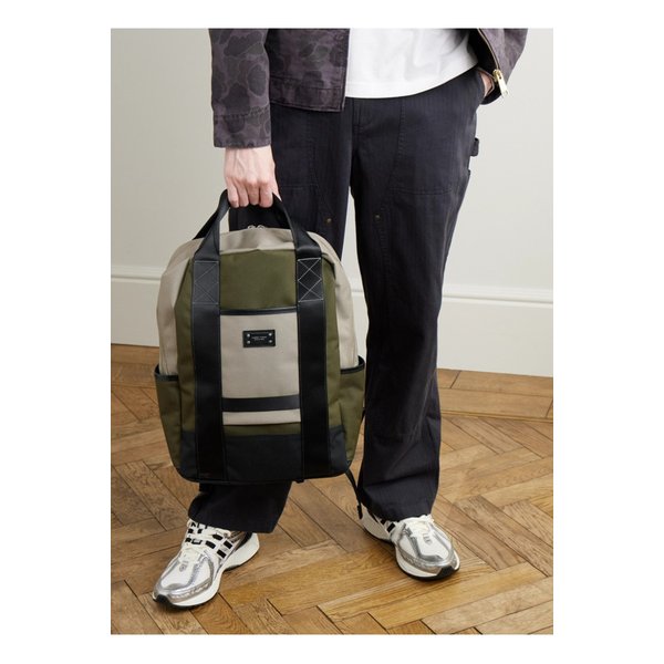 마스터피스 디펜드 가죽 트리밍 코팅 캔버스 백팩 1647597342283894