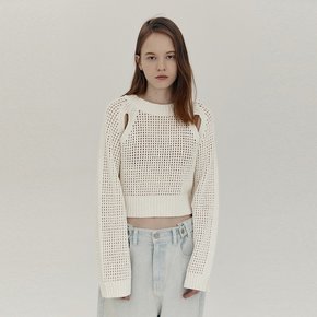 Slit Cropped Knit_IVORY