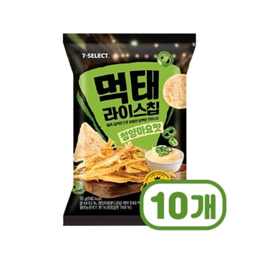  세븐일레븐 먹태 라이스칩 청양마요맛 봉지스낵 50g x 10개