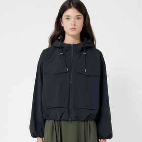 정상가 :299,000원 / 헌터 플레이 숏 후디드 여성 웨더 자켓 - 블랙 HFWA101AJKBLK