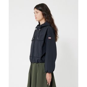 정상가 :299,000원 / 헌터 플레이 숏 후디드 여성 웨더 자켓 - 블랙 HFWA101AJKBLK