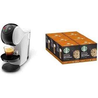  영국 드롱기 커피머신 DeLonghi Nescafe Dolce Gusto Genio S White 72 Starbucks Caramel Macch