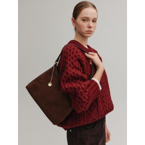 수잔 스웨이드 호보백_다크 브라운 / SUSAN SUEDE HOBO BAG_DARK BROWN