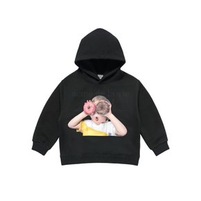 KIDS BABY FACE DOUNUT 1 HOODIE BLACK 키즈후드 BF도넛1 블랙