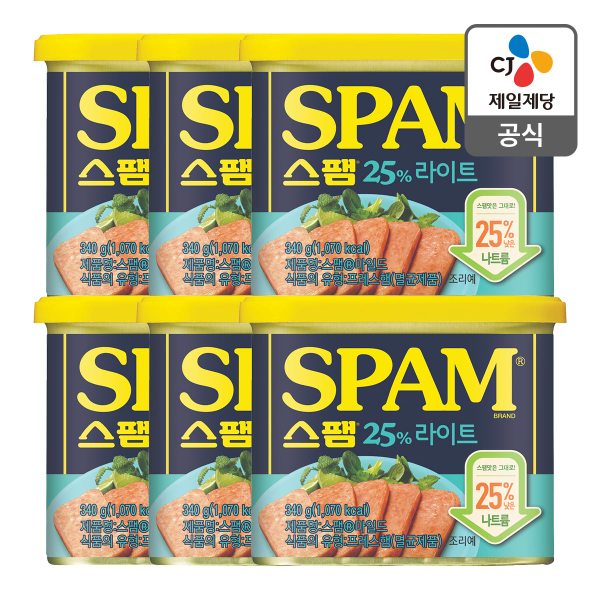 [본사배송] 스팸 라이트 340g X 6개
