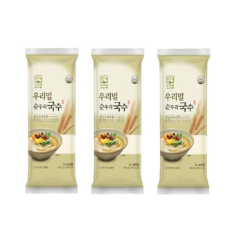 우리밀 순우리국수(소면) 400g(3봉/1200g)