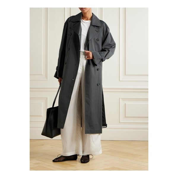 가데롭 벨트  코튼 혼방 트렌치 코트 블랙 46376663162830864