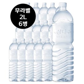 제주 삼다수 무라벨 2L x 6병 그린 생수 물 2리터(라벨 유/무 랜덤발송)