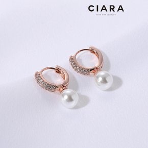 CIARA 14K Reggio S스톤 진주벨 원처티 귀걸이(GoldPlated)