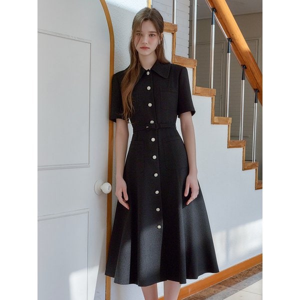 [Y]SS Calla133 쉬비긴즈 마야 트위드 원피스 블랙
