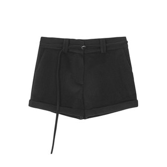 벨리아르 BELT ROLL-UP SHORTS-BLACK