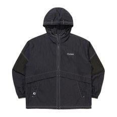 [공식]컬러 블록 후드 자켓 CHARCOAL