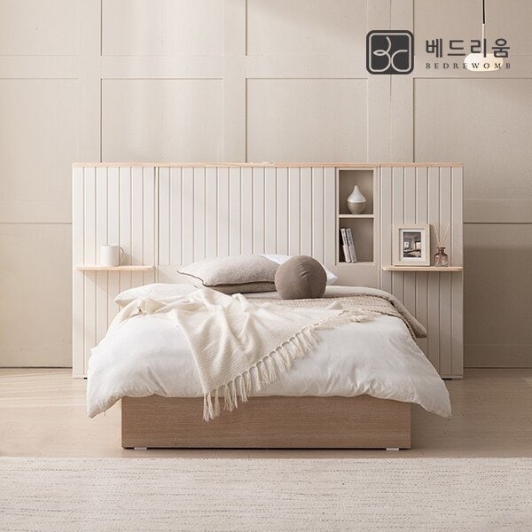 금성침대 베드리움 브리드 LED 원목침대SS+본넬매트+사이드패널 1EA