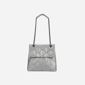 KWANI Lozenge Studded Bag Small Cool Silver